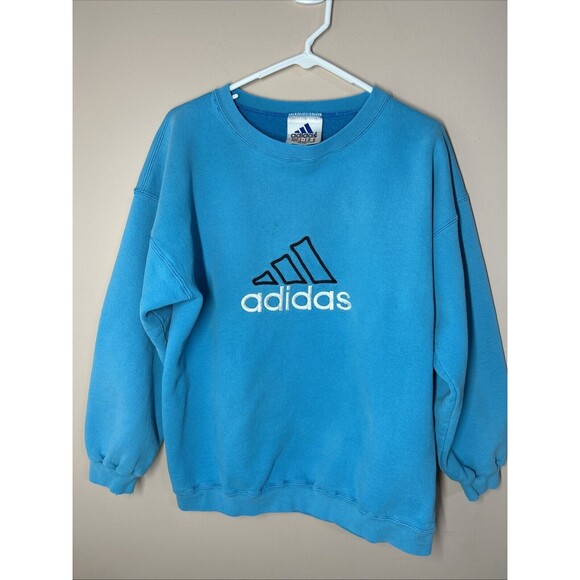Vtg 90s Adidas Crewneck Pullover Sweatshirt Mens XL Red Embroidered Big Logo USA - Picture 1 of 12